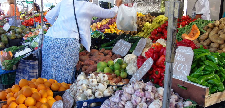 In Marbella there are nice markets with fresh fruits and vegetables.