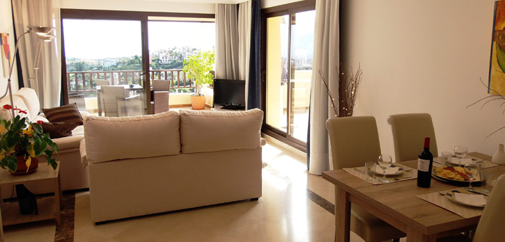 Wohnzimmer bei Meyer's Apartments Marbella